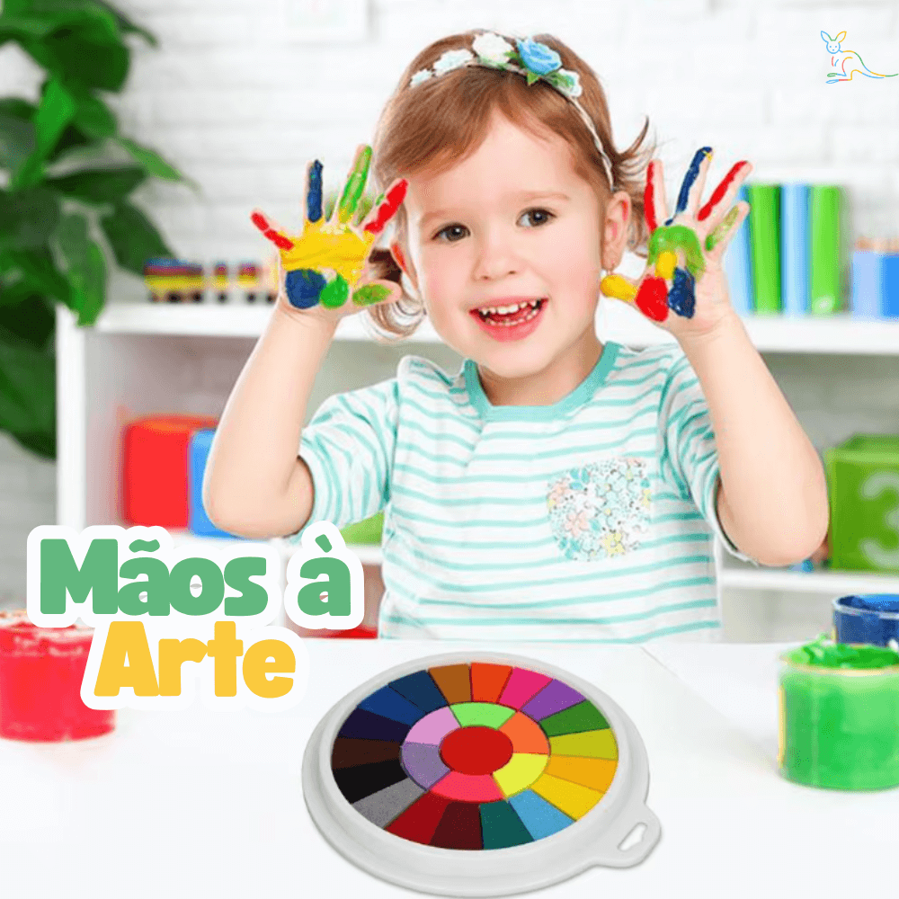 Mãos à Arte - Pintura à Dedo Montessori + Álbum de Pintura