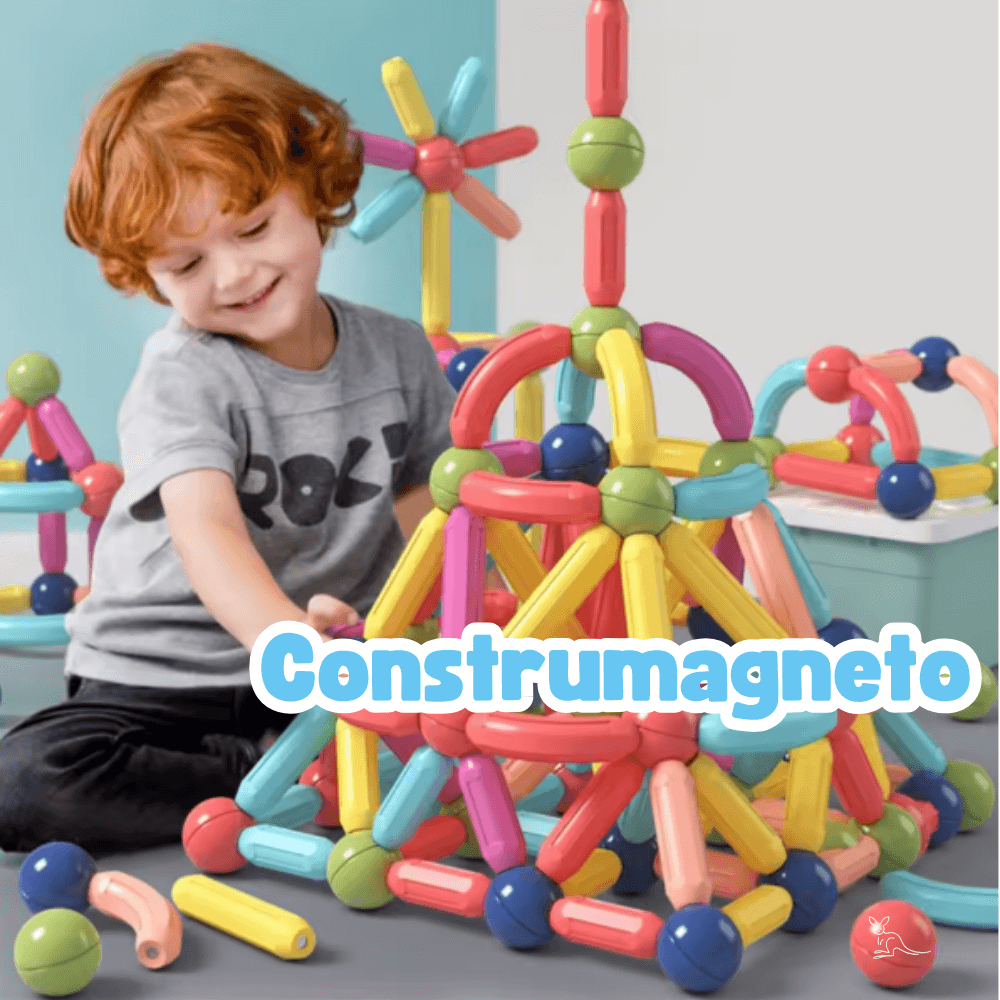 Construmagneto - Conjunto de  Bolas e Hastes Magnéticas