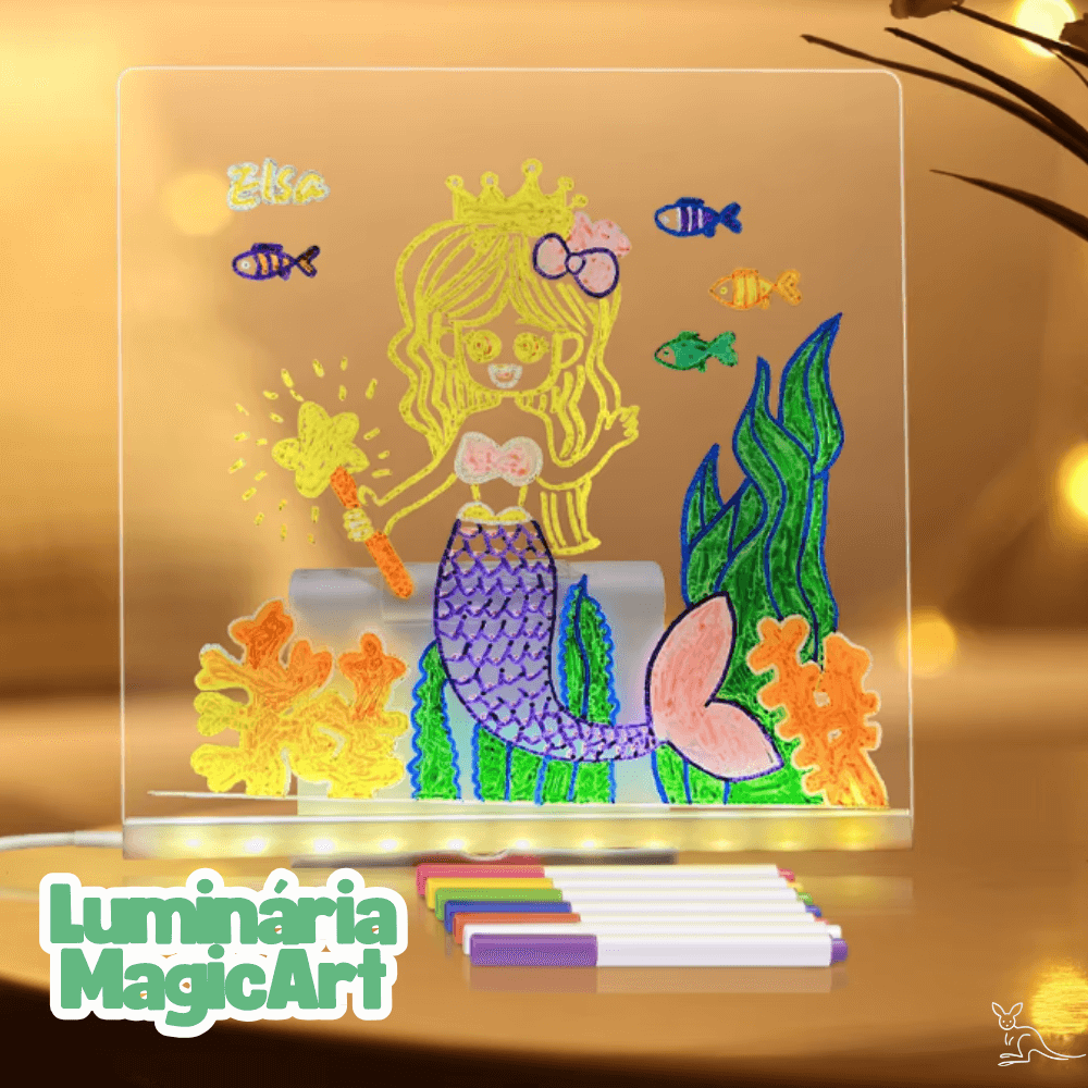Luminária MagicArt - Lousa Mágica Luminosa